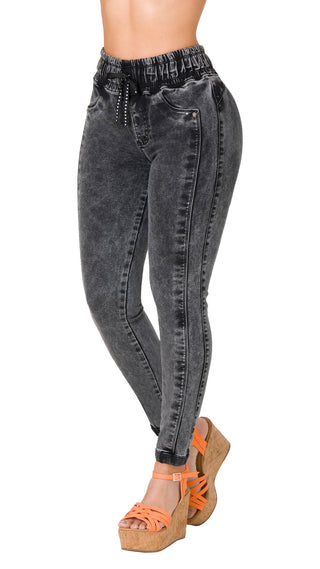 Jeans Levantacola Skinny CHNT 71289PET-N - Negro