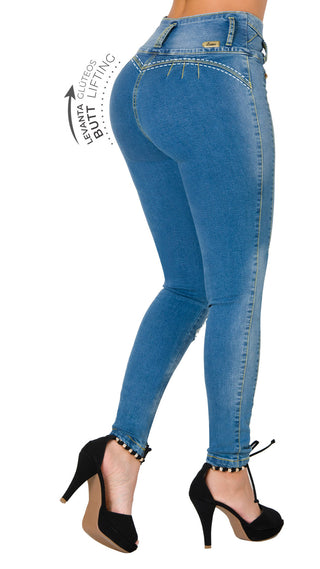 Jeans Levantacola Skinny CHNT 71290DPAP-N - Azul Medio
