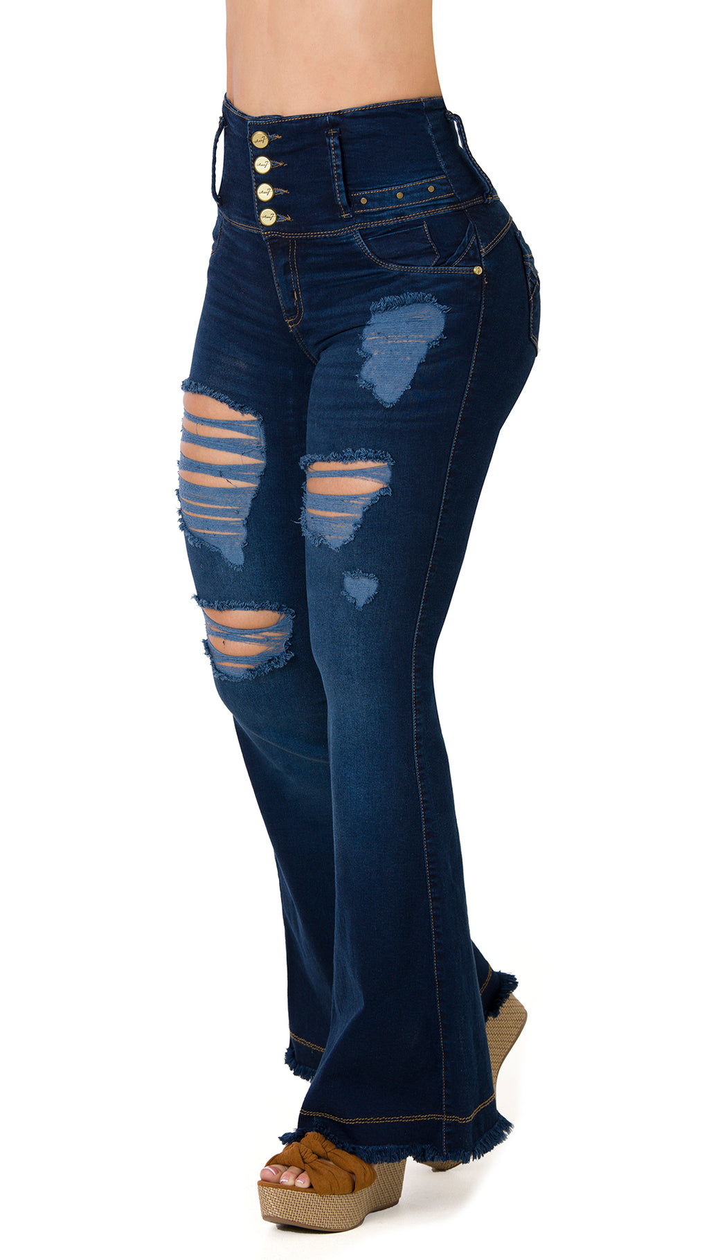 Butt Lifter Skinny Flare Jeans
