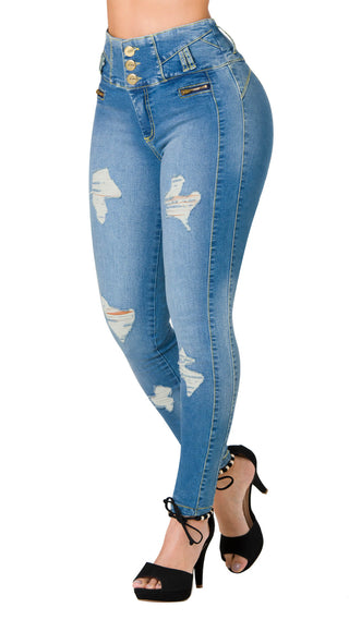 Jeans Levantacola Skinny CHNT 71290DPAP-N - Azul Medio