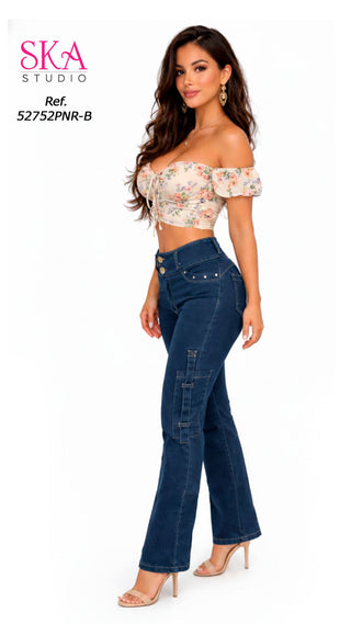 Jeans Bota Recta 52752PNR-B - Azul