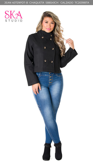 Chaqueta Elegante 5B6541CH - Negro