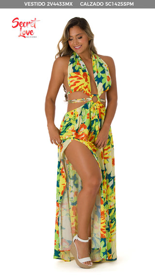 Vestido sin Manga 2V4433MX - Estampado