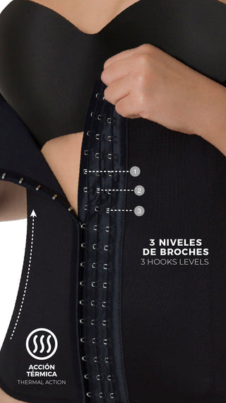 Chaleco Clasico Con 3 Filas De Ganchos 5F100CL-N - Negro