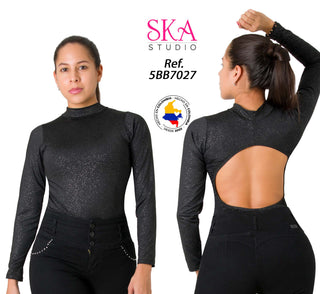 Body Manga Larga 5BB7027 - Negro
