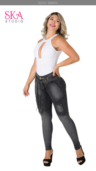 Body Cuello Halter 5BB872 - Negro