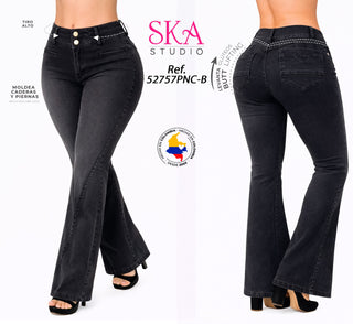 Jeans Flare Levancola 52757PNC-B - Gris