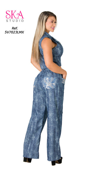 Conjunto Pantalon 5V7023LMX - Azul