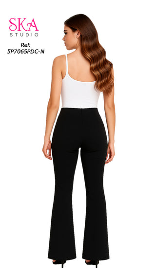 Pantalón Pretina Delgada 5P7065PDC-N - Cafe