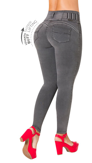 Jean Levantacola Skinny 52628PAT-B - Gris