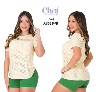 Blusa Manga Corta 7B6194B - Amarillo