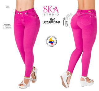 Jean Levanta Cola Skinny CHNT 52599PDT-B - Fucsia