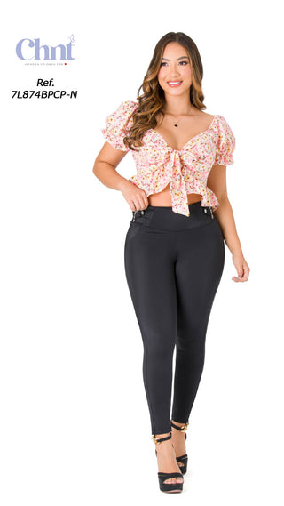 Leggings Levanta Cola CHNT 7L874BPCP-N - Negro