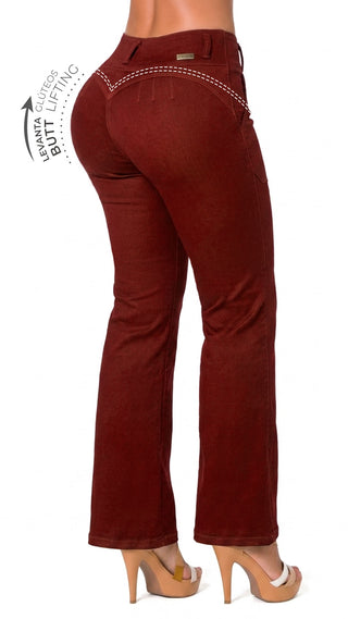 Jeans Bota Recta 52773PNR-N - Terracota