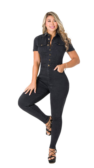 Enterizo en Jean manga Corta 5V6832EMX - Negro