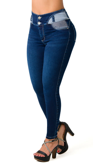 Jeans Levantacola 52740PNT-B - Azul Oscuro
