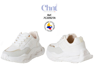 Botines sin Amarre y Suela Chunky 7C2092TA - Blanco