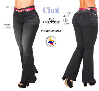 Jeans Levantacola 71427PDC-B - Negro
