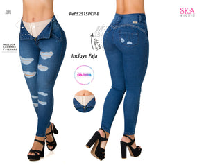 Jean Levanta cola skinny Ska 52515PCP-B - Azul Oscuro