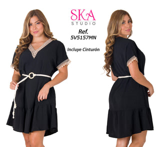 Vestido Mini Playero 5V5157MN - Negro