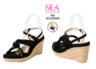 Sandalia Plataforma en Yute 5C2192SPA - Negro