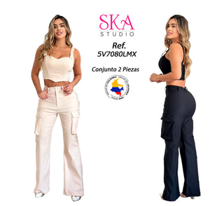 Conjunto Pantalon 5V7080LMX	 - Beige