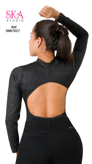 Body Manga Larga 5BB7027 - Negro