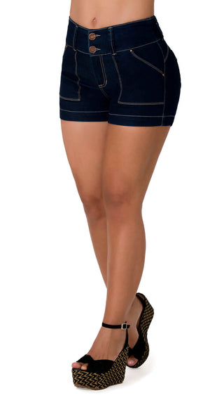 Jennica Short Levantacola Tiro Medio 21294SHPN-B - Azul Oscuro
