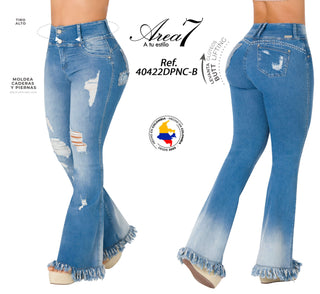 Goodwin Jeans Levantacola Bota Campana 40422DPNC-B - Azul Medio