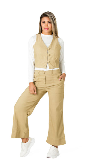 Conjunto Pantalon Culotte 5V7040LMD - Camel