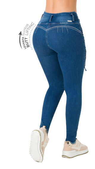 Jeans LevantaCola Skinny Destroyer 21468DPAT-N - Azul Oscuro
