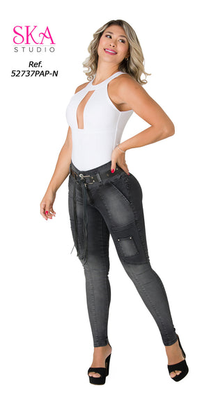  Jeans Levantacola 52737PAP-N	 - Gris