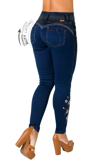 Jeans Levantacola 52729PAT-B - Azul Oscuro
