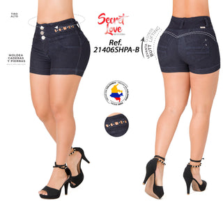 Short Levanta Cola Secret Love 21406SHPA-B - Azul