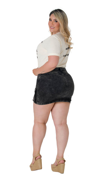 Falda Levanta Cola Ska 52541FAPN-N - Negro