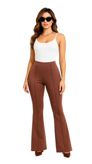 Pantalón Pretina Delgada 5P7065PDC-N - Cafe