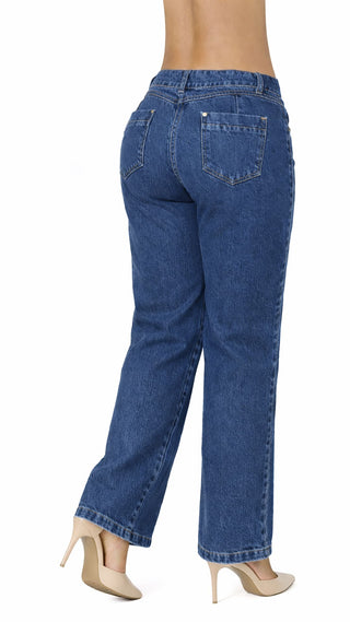 Jeans Cargo Rigido Bota Recta 52743PDR-B - Azul