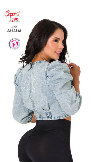 Blusa Denim 2B6281B - Azul