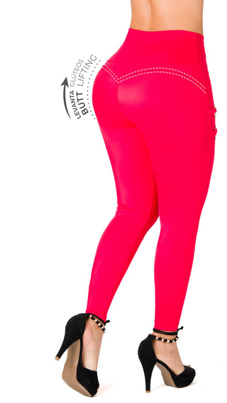 Leggings Levantacola 2L803BPCP-N - Rojo