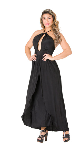 Vestido Maxi Halter 4V6323MX - Negro