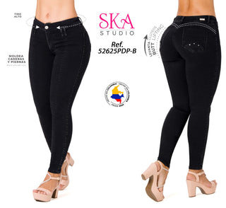 Barimoa Jeans Skinny LevantaCola Tiro Alto Ska 52625PDP-B - Negro