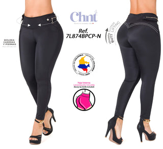 Leggings Levanta Cola CHNT 7L874BPCP-N - Negro