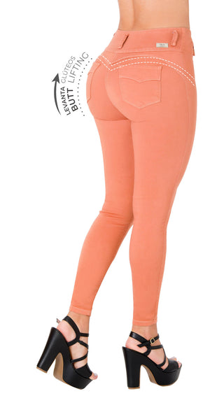 Jean Levanta Cola Skinny Ska 52547PNT-B - Terracota