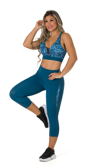 Leggings Pretina Control 5L489CALPC-N - Verde Jade