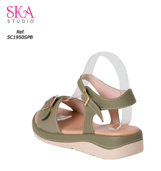 Sandalia Plataforma Bajo 5C1950SPB - Verde