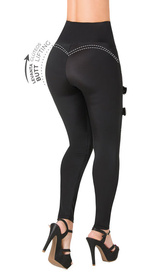 Leggings LevantaCola Pretina control 2L900BPCP-N - Negro