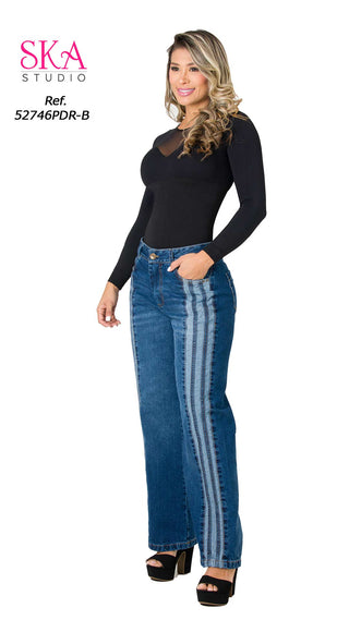 Jeans Rigido Bota recta 52746PDR-B	 - Azul