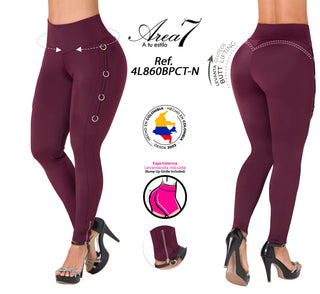 Leggings LevantaCola Area7 4L860BPCT-N - Vinotinto