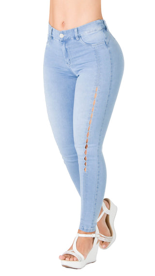 Jean Levanta Cola Skinny Ska 52603PDT-N - Azul Claro