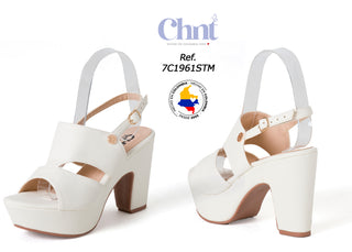 Sandalia Tacon Medio 7C1961STM - Blanco